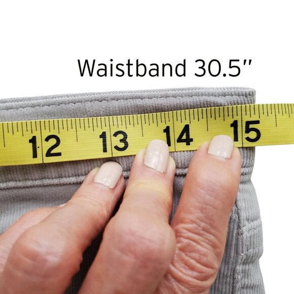 AG Adriano Goldschmied the Stevie Slim Straight Fine Wale Corduroy Gray Jeans 29 - Picture 9 of 14